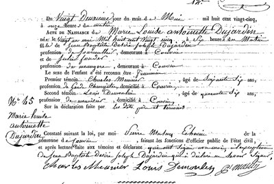 DUJARDIN Marie Louise Antoinette