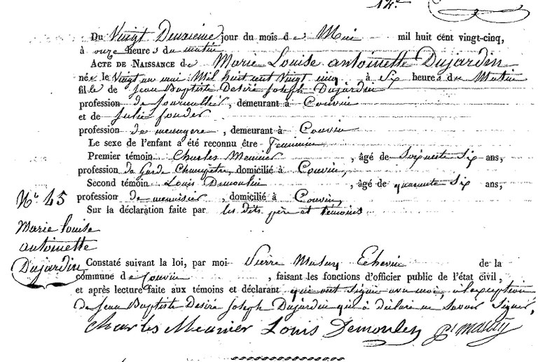 DUJARDIN Marie Louise Antoinette