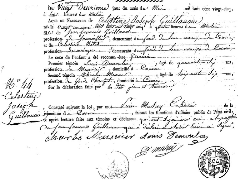 GUILLAUME Célestine Joseph