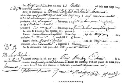 HENAUX Marie Joseph Adelle