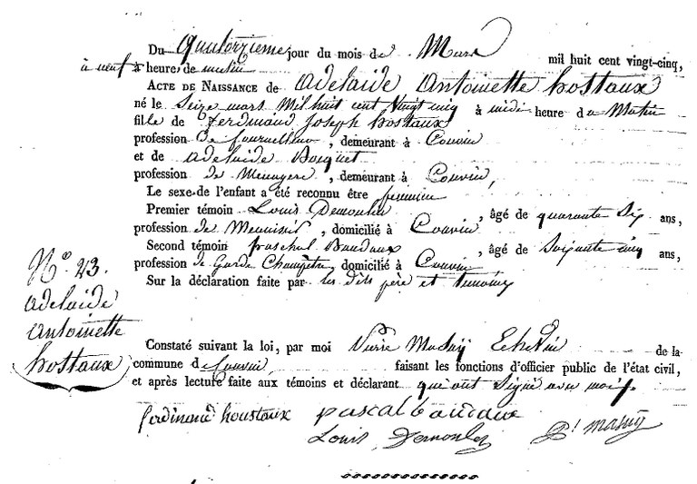 HOSTAUX Adélaide Antoinette