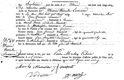 LEMAIRE Marie Thérèse