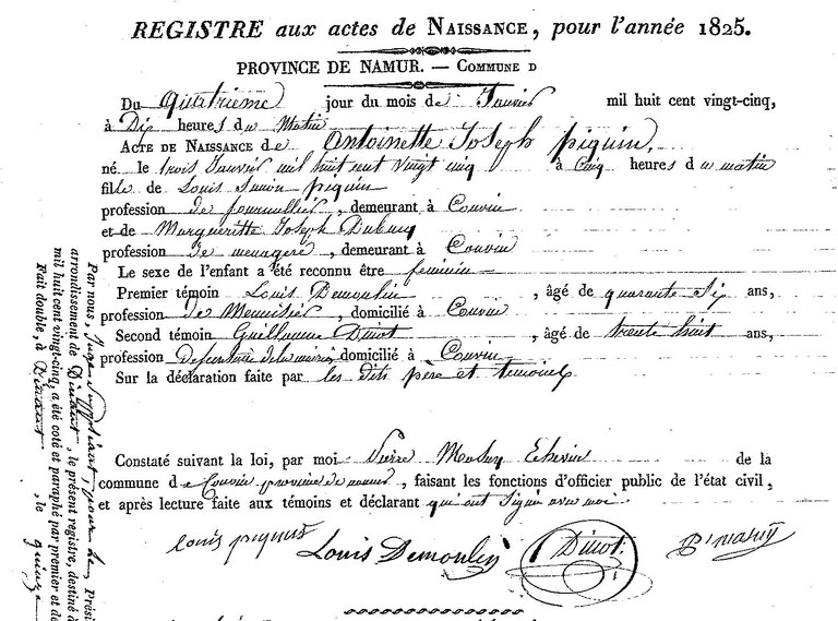 PIQUIN Antoinette Joseph