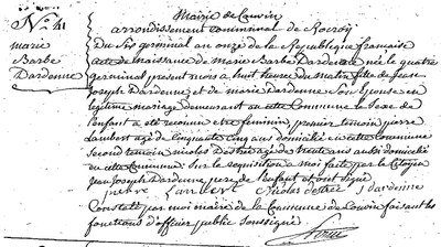 DARDENNE Marie Barbe