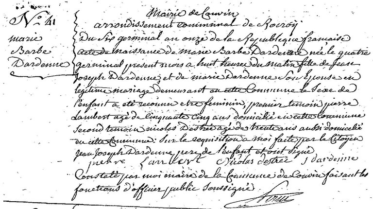 DARDENNE Marie Barbe