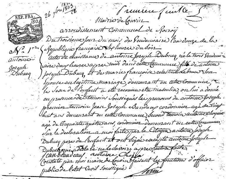 DUBUCQ Antoine Joseph