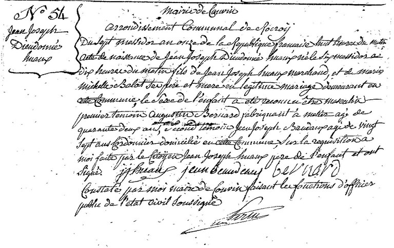 HUAUX Jean Joseph Dieudonné