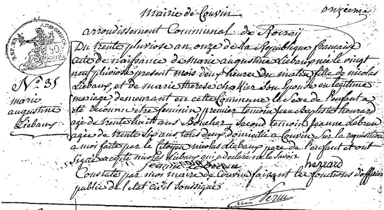 LIEBAUX Marie Augustine