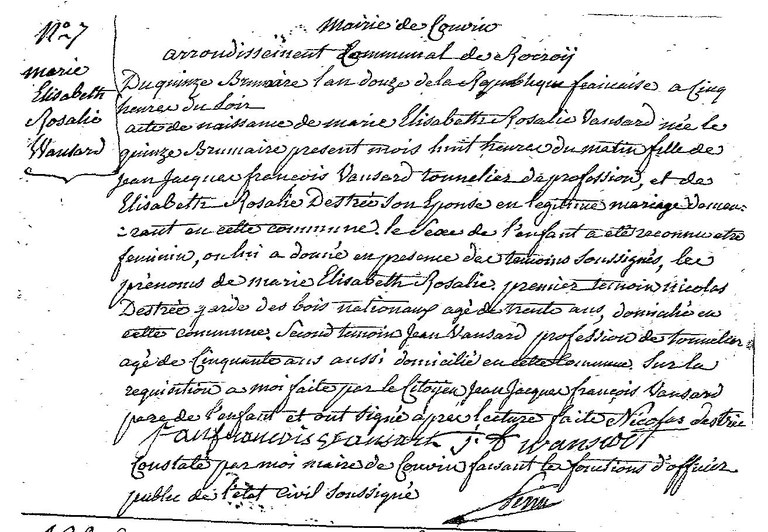 WANSARD Marie Elisabeth Rosalie