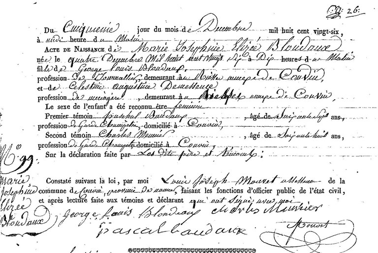 BLONDAUX Marie Josephine Elizée