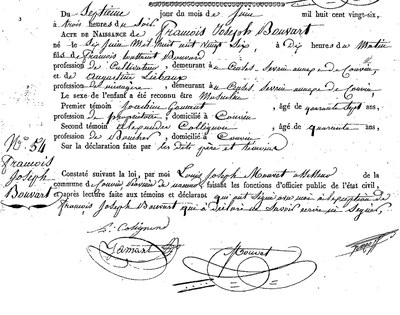 BOUVART François Joseph