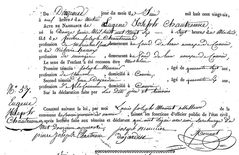 CHANTRENNE Eugène Joseph