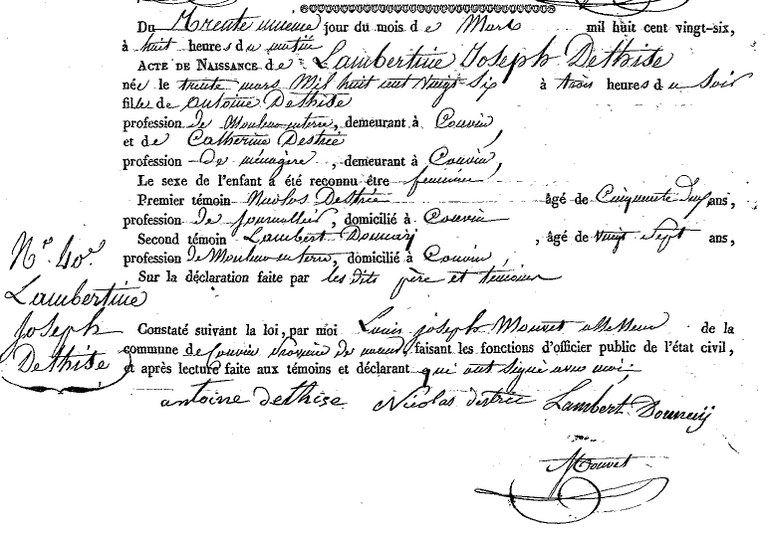 DETHISE Lambertine Joseph