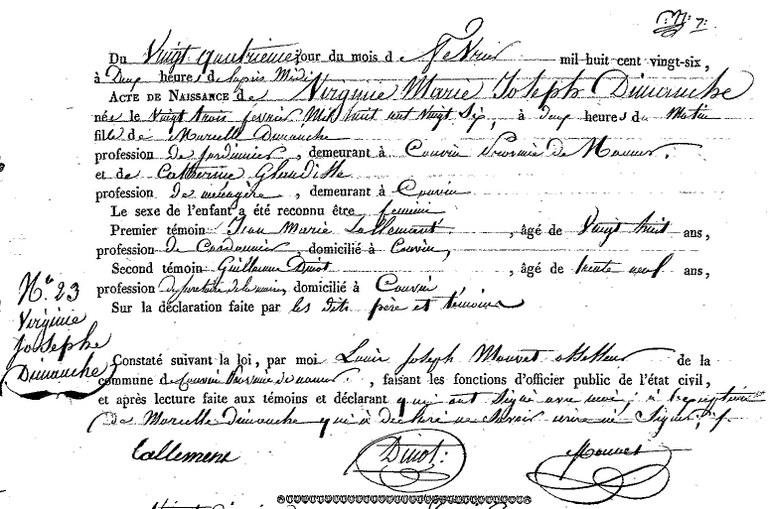 DIMANCHE Virginie Marie Joseph