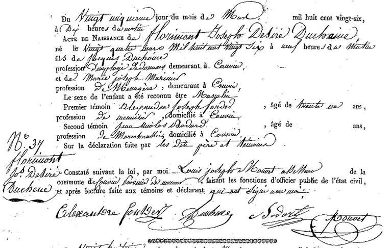 DUCHENE Florimont Joseph Désiré