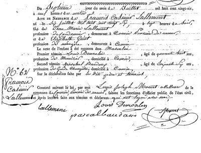 LALLEMENT François Casimir