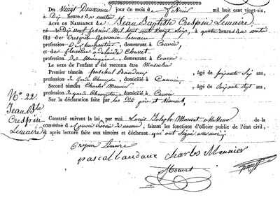 LEMAIRE Jean Baptiste Crespin