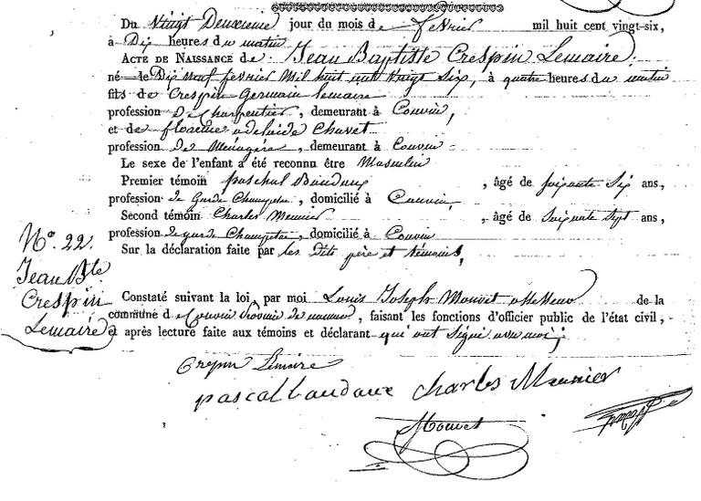 LEMAIRE Jean Baptiste Crespin