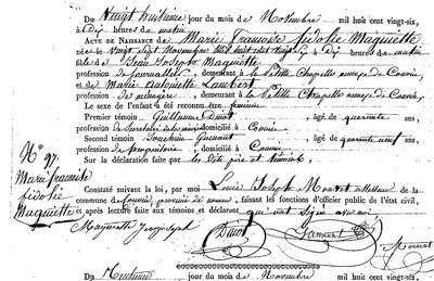 MAGNIETTE Marie Francoise Fidolie