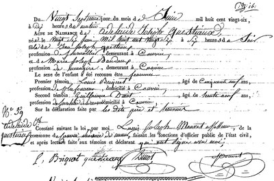 QUESTIAUX Adélaide Joseph