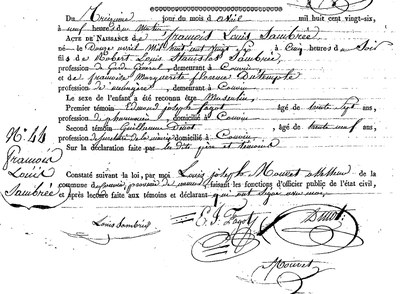 SAMBREE François Louis