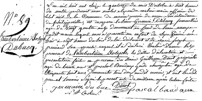 DUBUCQ Lambertine Joseph