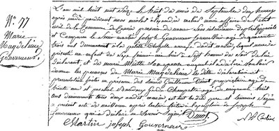 GOUVERNEUR Marie Magdalaine