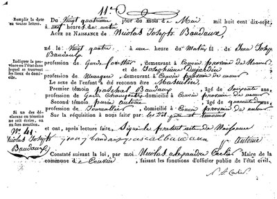 BAUDAUX Nicolas Joseph