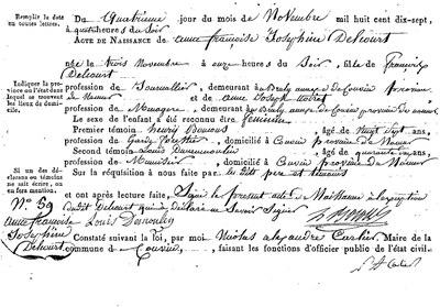 DELCOURT Anne Fançoise Joséphine