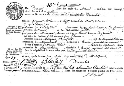 DROMELET Anne Marie Anastasie