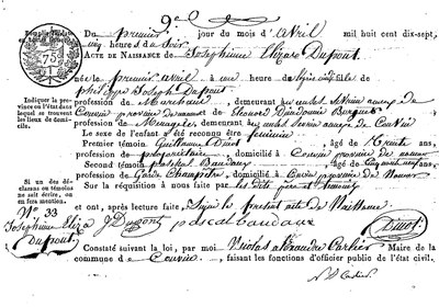 DUPONT Joséphine Eliza