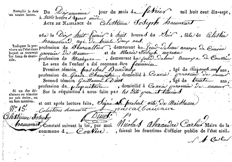 HANNEVART Célestine Joseph