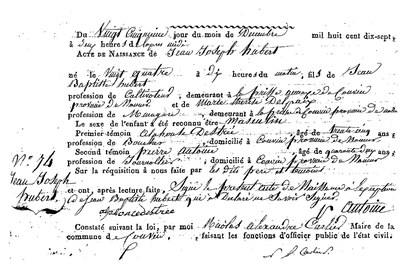 HUBERT Jean Joseph