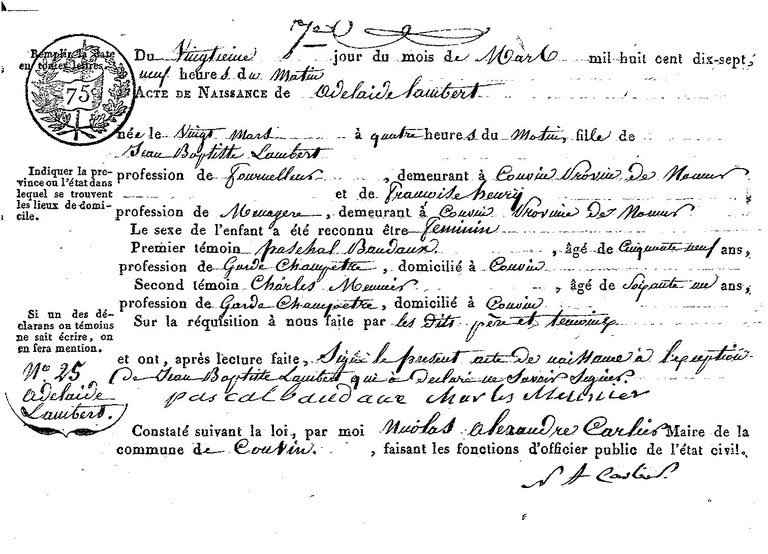 LAMBERT Adélaide