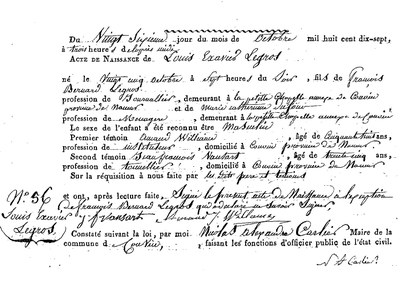 LEGROS Louis Xavier