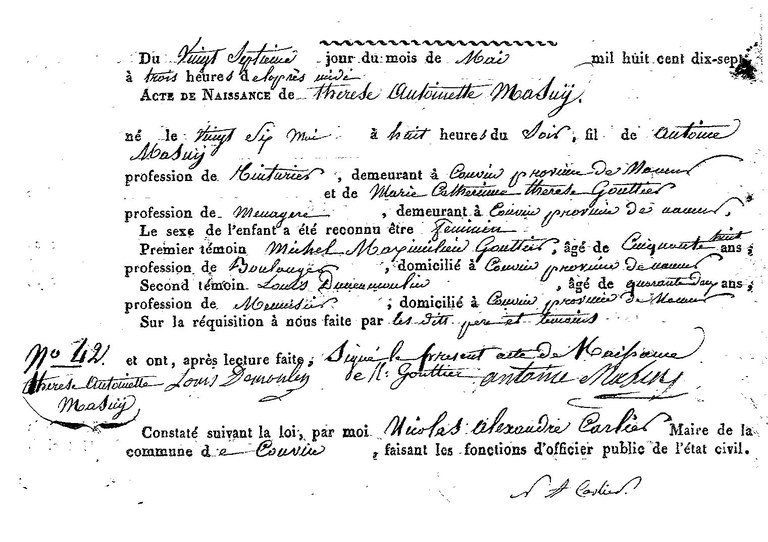 MASUY Thérèse Antoinette