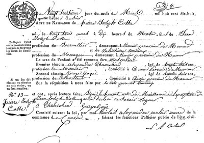 COSSE Pierre Joseph