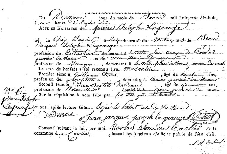 LAGRANGE Pierre Joseph