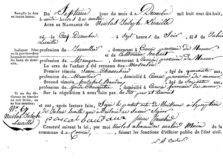 LECAILLE Nicolas Joseph