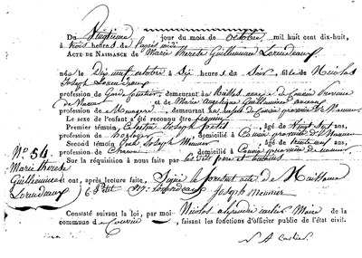LORENDAUX Marie Thérèse Guillienne