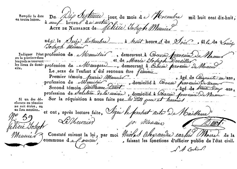 MEUNIER Félicie Joseph