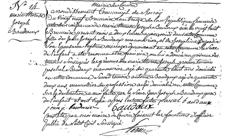 BAUDAUX Marie Therese Joseph
