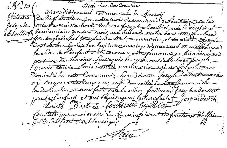 BOULLIOT Victoire Joseph
