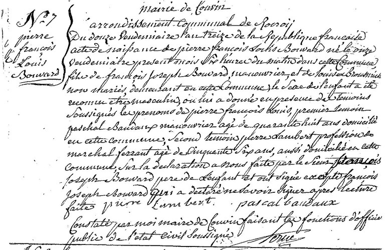 BOUVARD Pierre François Louis
