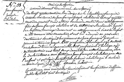 CHATELIN Jean François Joseph