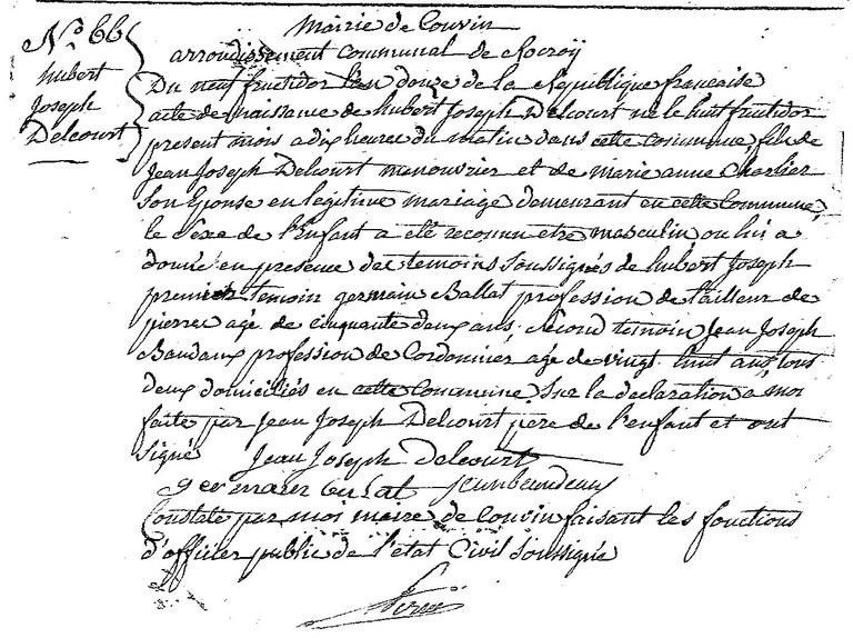 DELCOURT Hubert Joseph