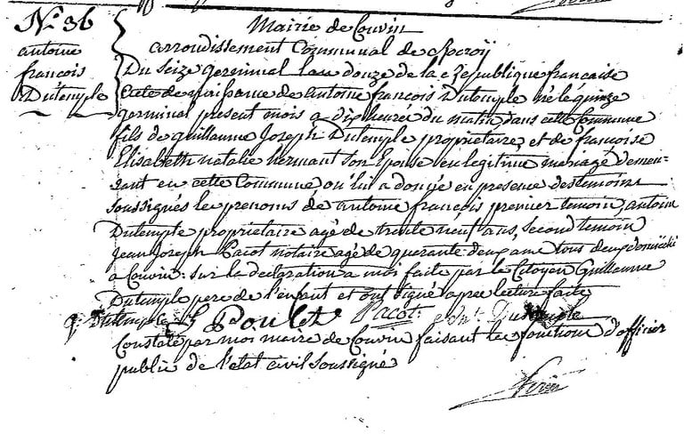 DUTEMPLE Antoine François