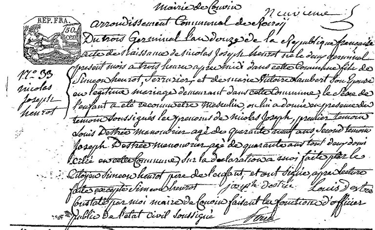 HENROT Nicolas Joseph
