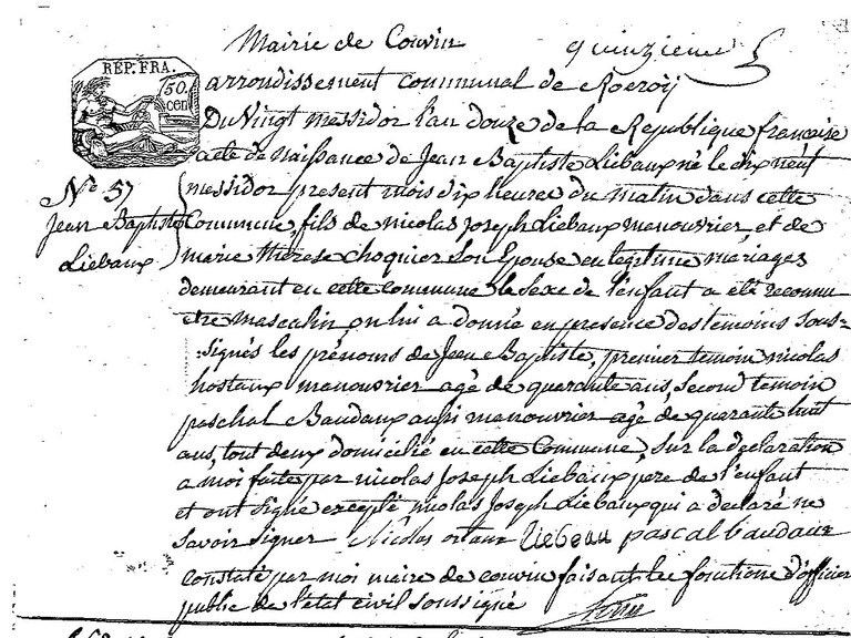 LIEBAUX Jean Baptiste