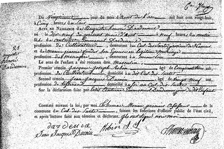 DARDENNES Auguste Honoré
